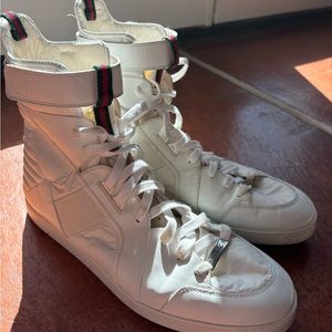 Authentic Gucci men’s 13 white high top limited edition